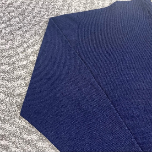 Glenbrae Sweater Adult Extra Large Blue V-Neck Lambs Wool Pullover Preppy Men - Picture 2 of 13